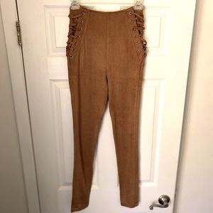 Suede High Waisted Pants